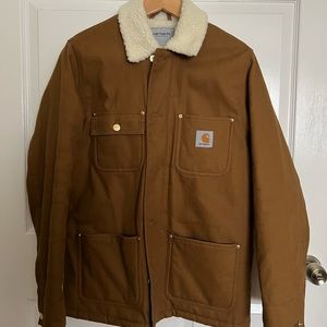 Carhartt WIP Fairmont Sherpa Jacket Womens in Hamilton Brown